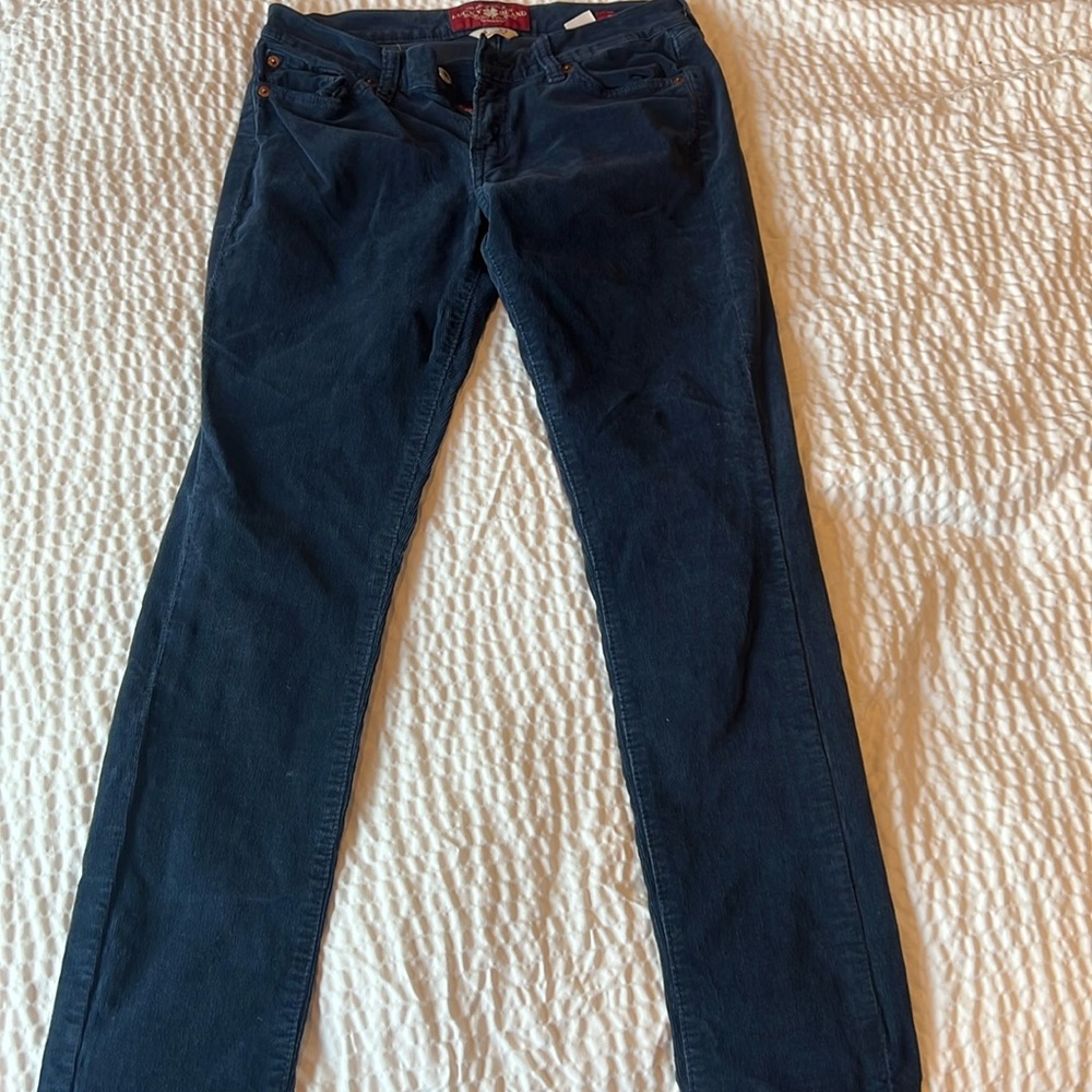 Corduroy Lucky Brand Zoe Skinny low waisted pants